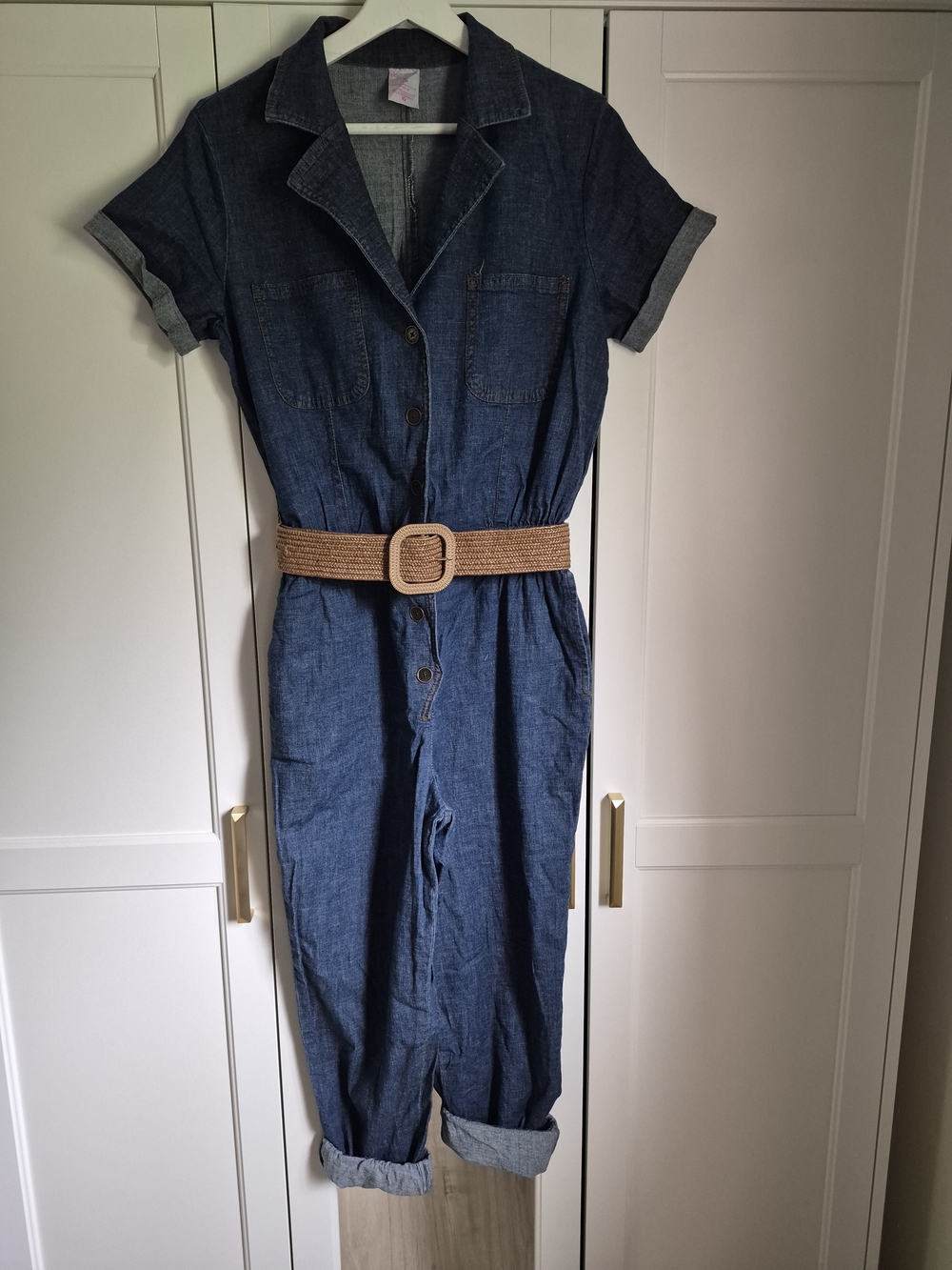 No Boundaries Light Denim Jumpsuit - Reminiscent of Rosie the Riviter